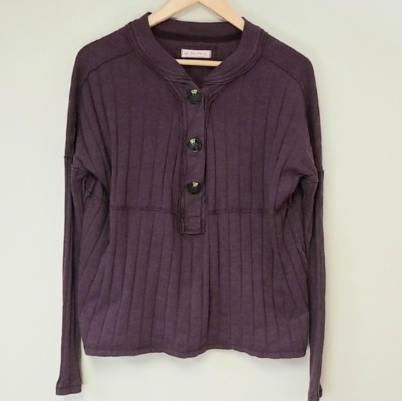 We The Free In The Mix Magic Berry Henley Top - Picture 6 of 10